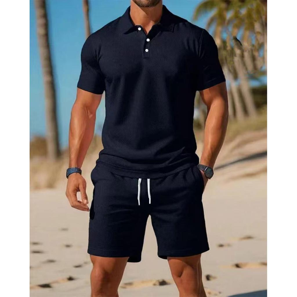 Ensemble polo et short taille cordon à la finition soignée homme – Venasque