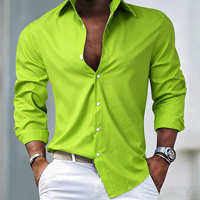 Chemise habillée unie à manches longues