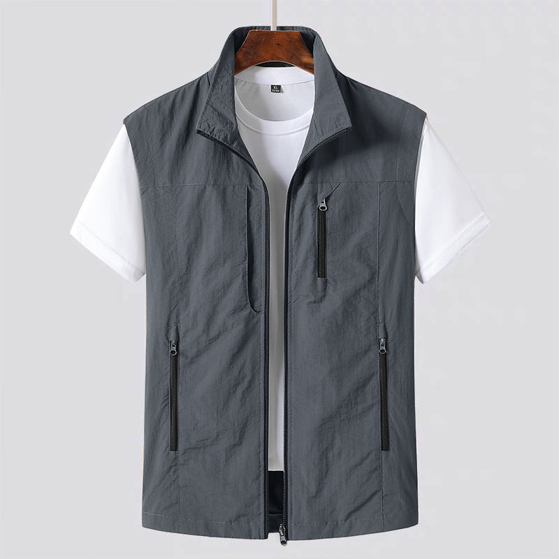 Gilet sans manches léger zippé style utilitaire homme – Paimpol