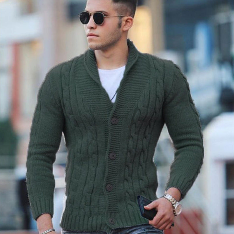 Cardigan boutonné en maille texturée