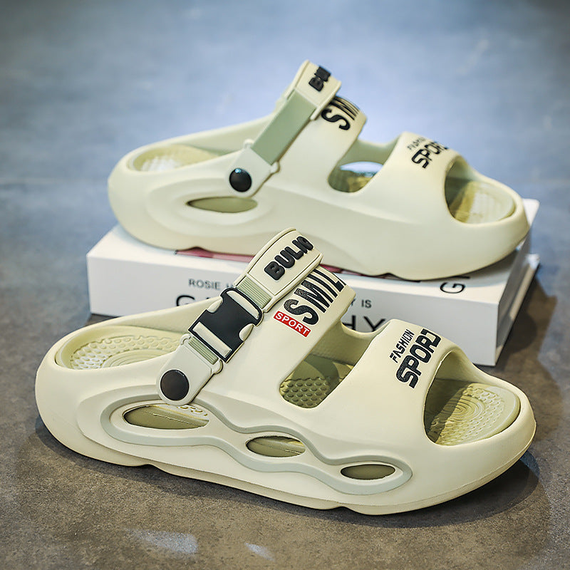 Sandales à plateforme colorblock respirantes style claquettes homme – Mimizan