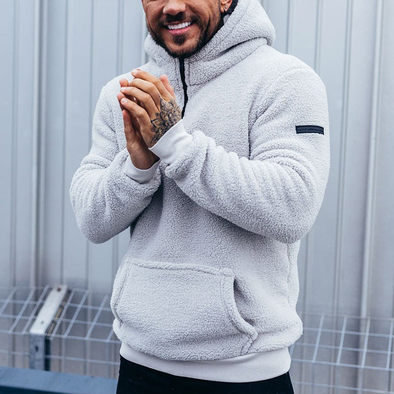 Sweat à capuche zippé en maille
