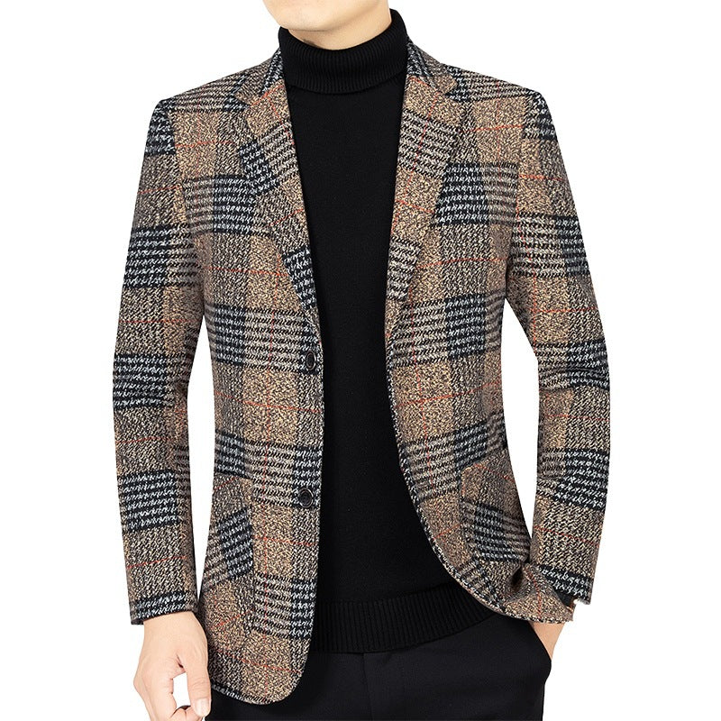 Blazer pied-de-poule à deux boutons