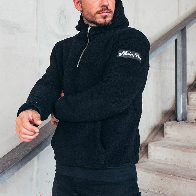 Sweat à capuche zippé en maille