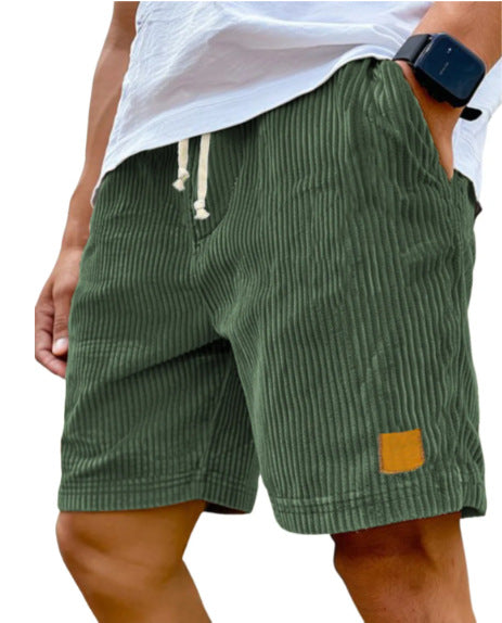 Short gaufré à cordon de serrage