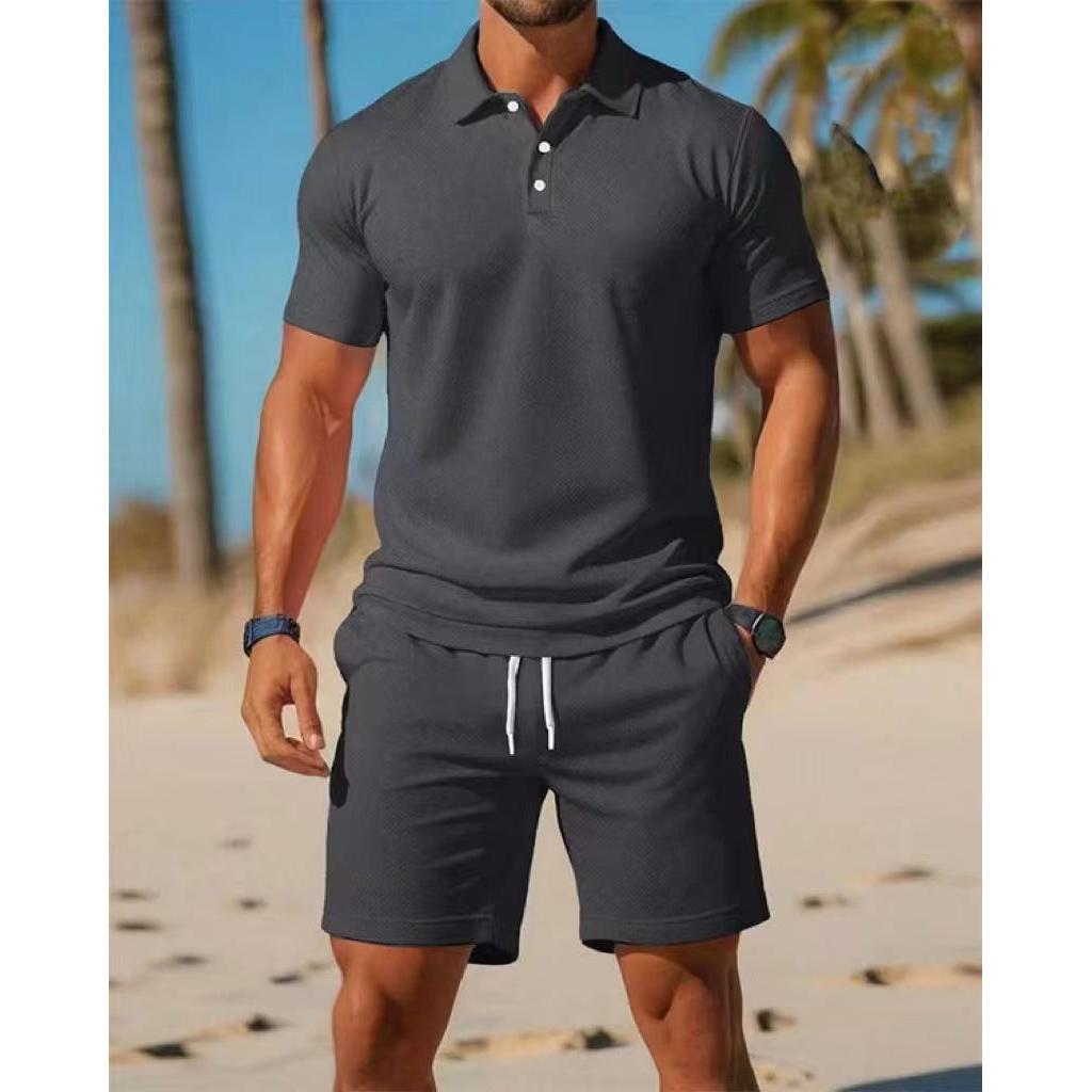 Ensemble polo et short taille cordon à la finition soignée homme – Venasque
