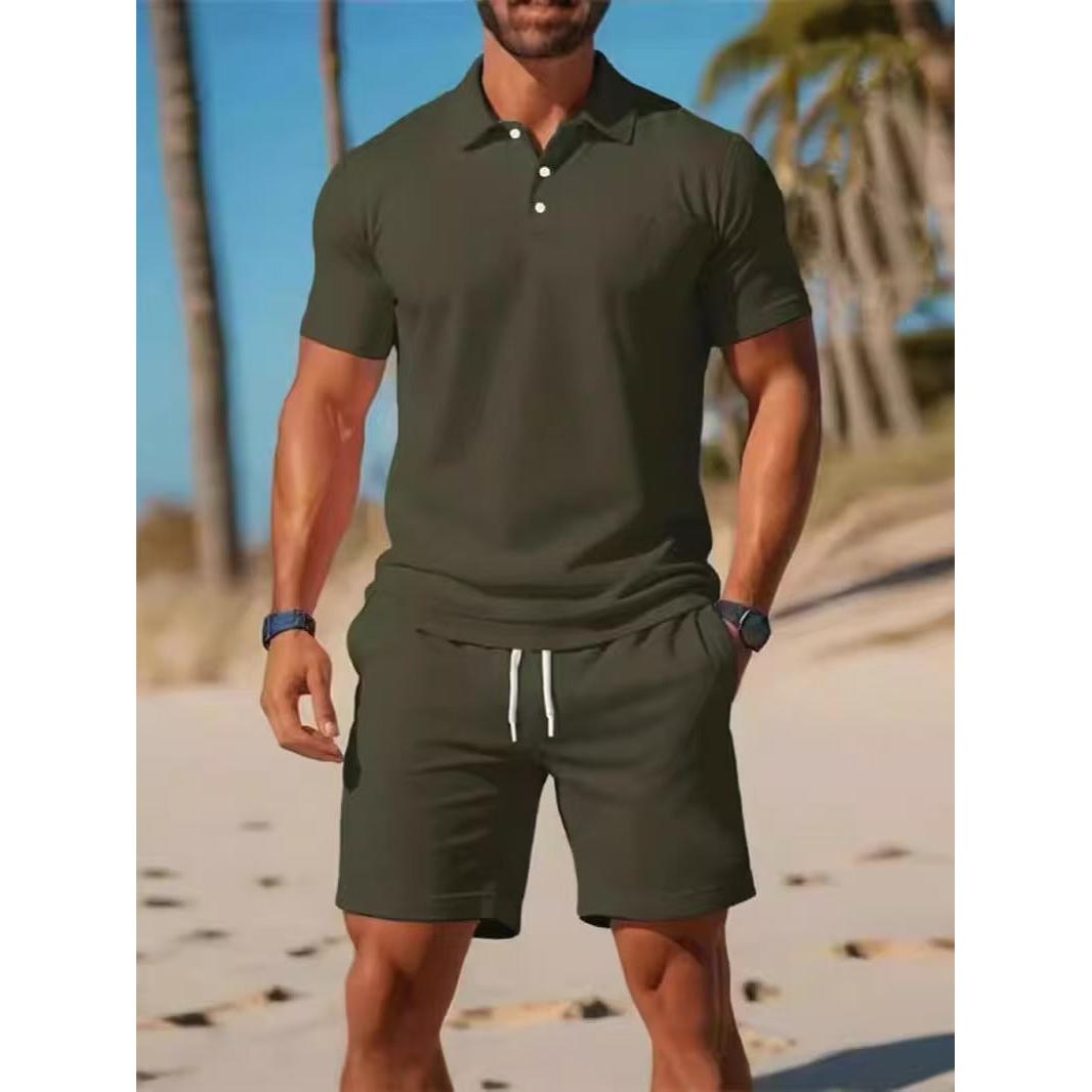 Ensemble polo et short taille cordon à la finition soignée homme – Venasque