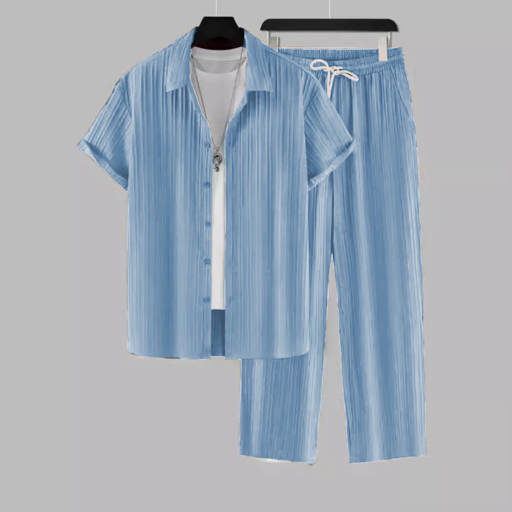 Ensemble deux pièces à texture plissée