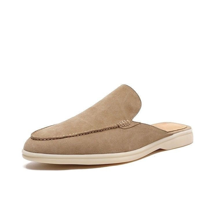 Mocassins ouverts au talon aspect daim pour l'été homme – Richelieu