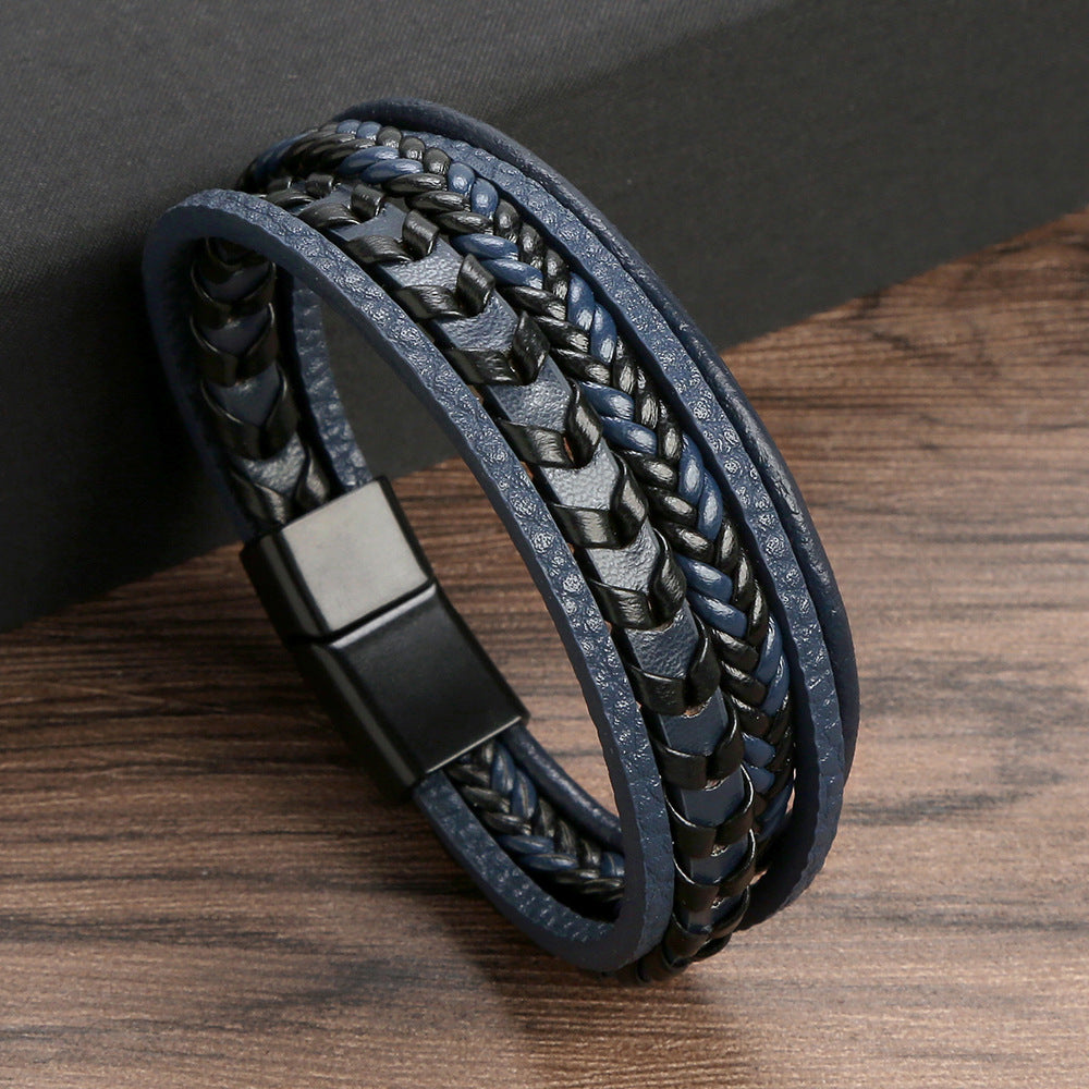 Bracelet en cuir réglable au style intemporel homme – Ramatuelle