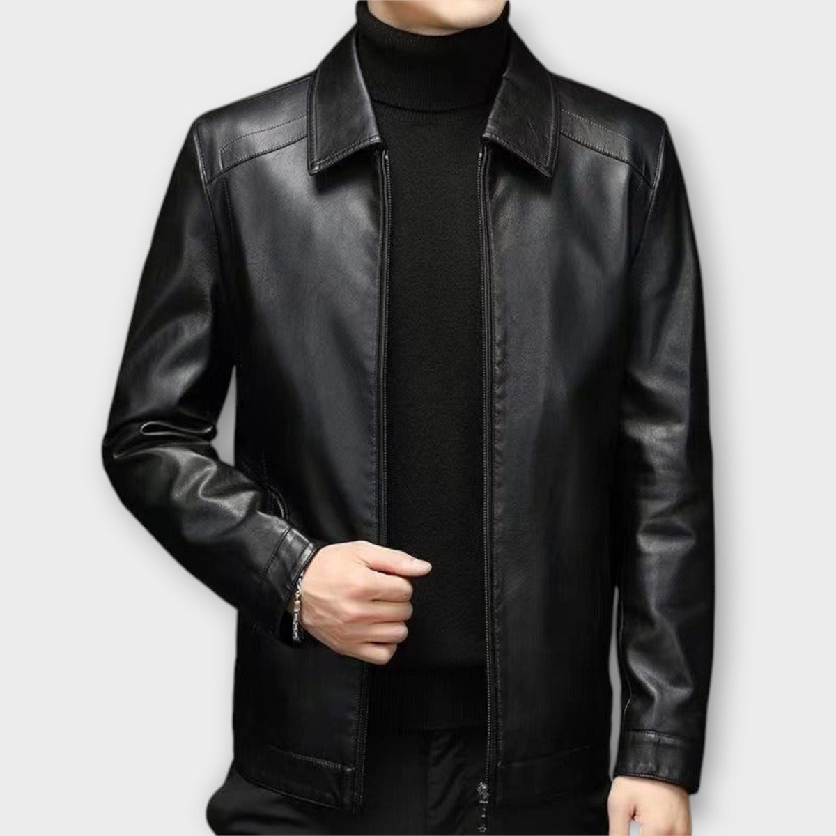 Veste effet cuir coupe slim