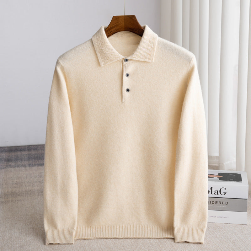 Pull col polo boutonné en maille