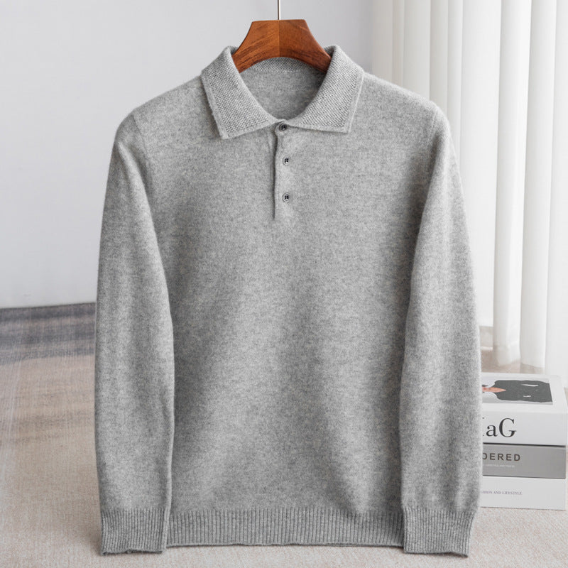 Pull col polo boutonné en maille