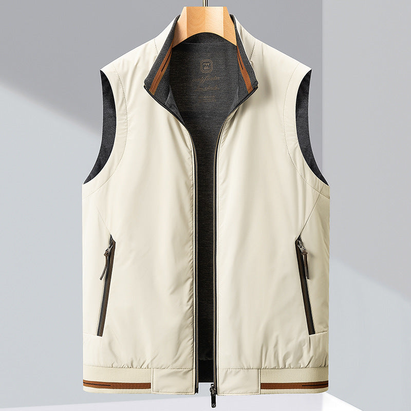 Gilet sans manches réversible double face