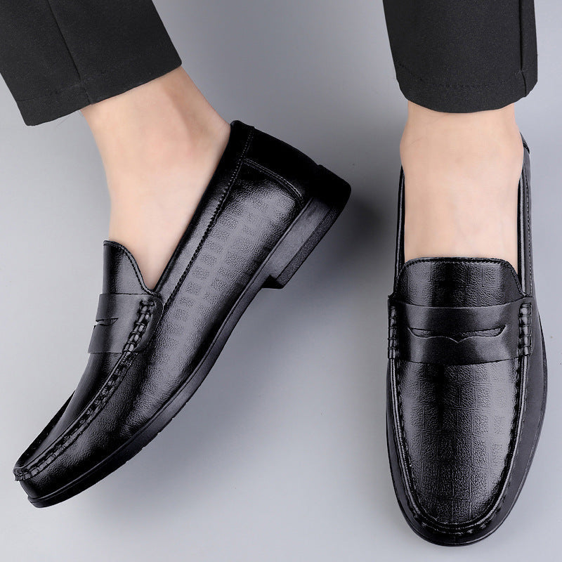 Mocassins à barrette effet cuir lisse