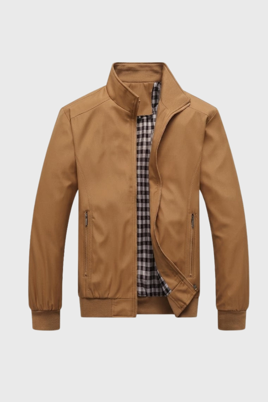 Veste zippée à col montant