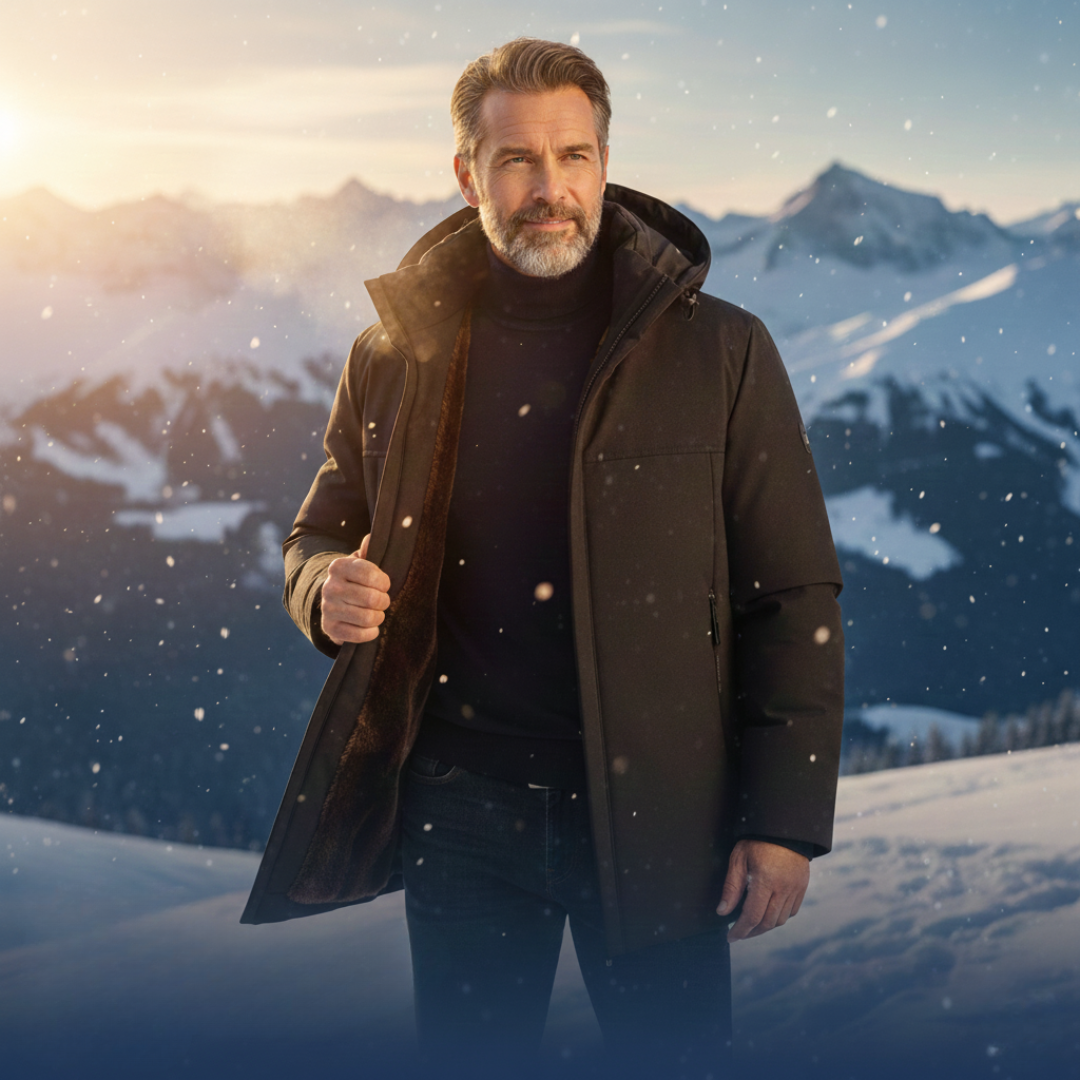 Parka mi-longue à capuche doublée peluche