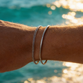 Set de deux bracelets chaîne fine en acier inoxydable homme – Saint-Germain