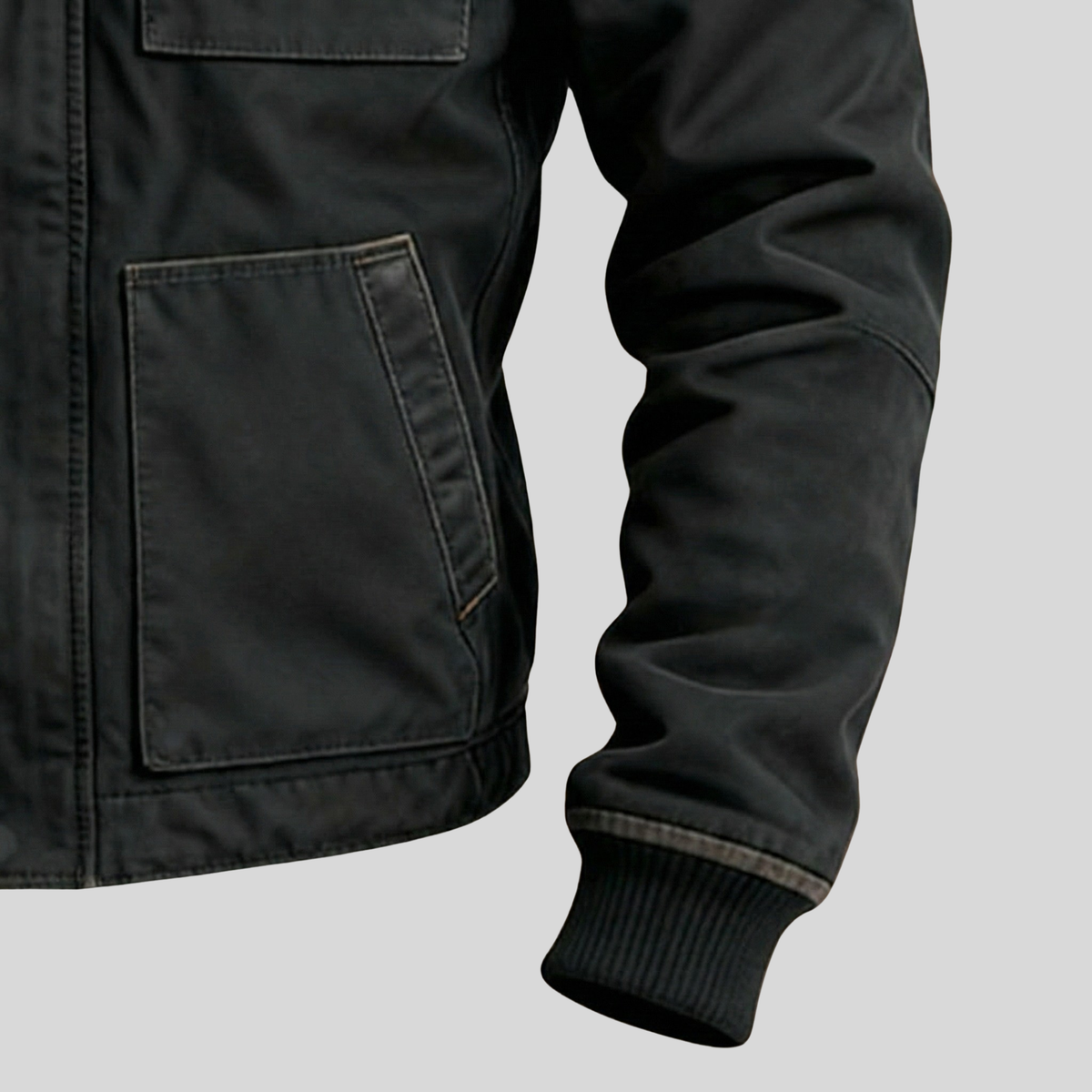 Veste utilitaire à capuche doublée peluche