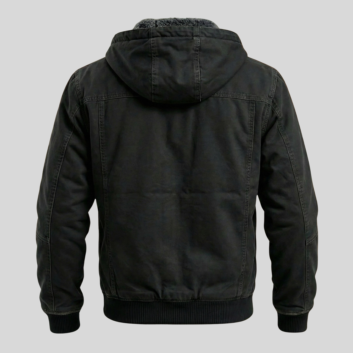 Veste utilitaire à capuche doublée peluche