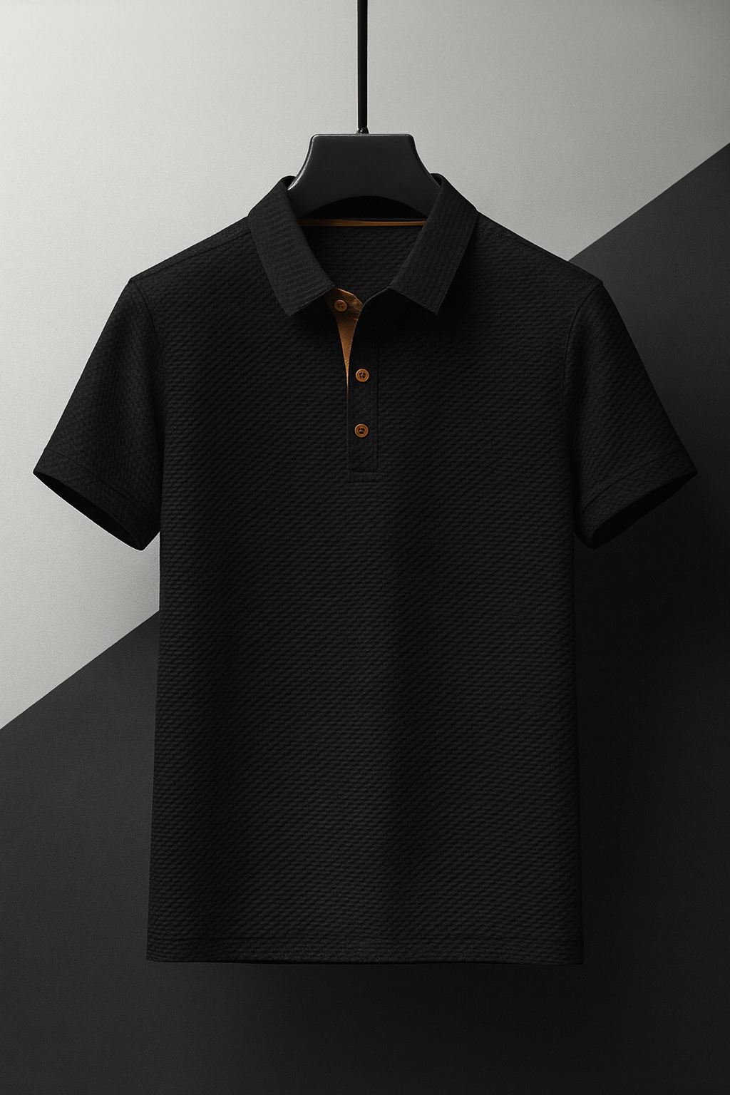 Polo aéré à patte trois boutons