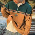 Sweat oversize zippé en polaire douce à motif géométrique imprimé homme – La Flotte