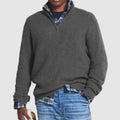 Pull en maille texturée à col zippé au style intemporel homme – Iéna