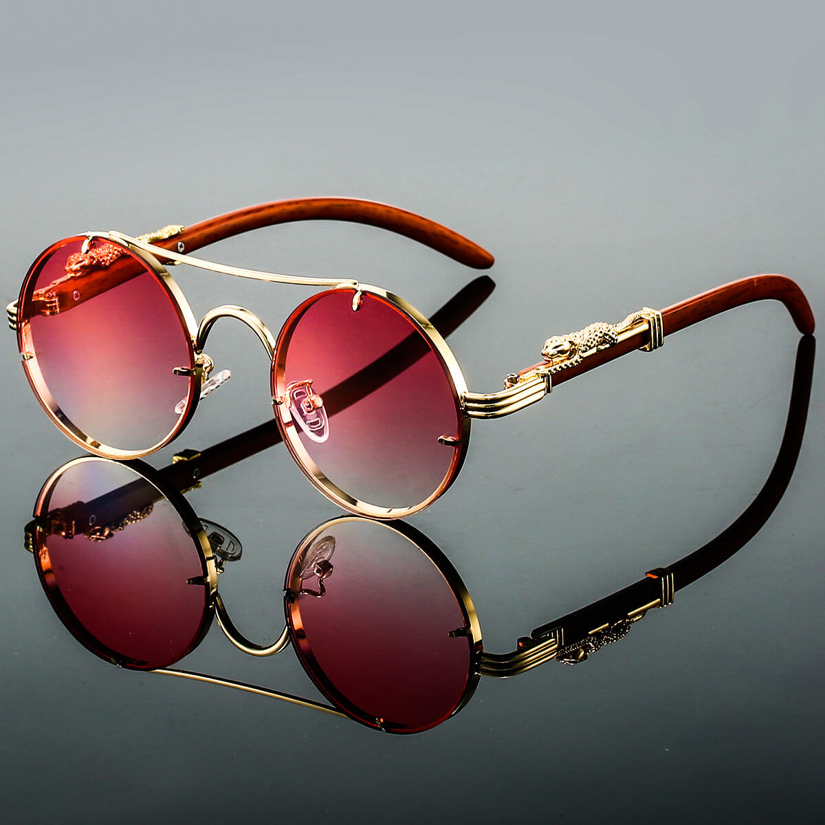 Lunettes de soleil rétro monture angulaire style sobre et élégant homme – Reugny