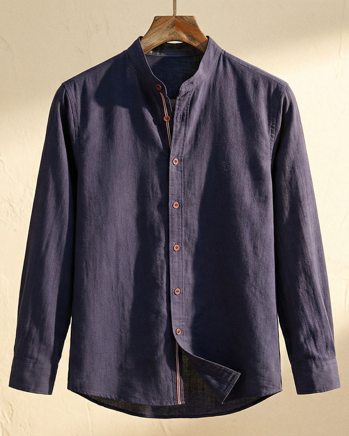 Chemise col mao boutonnée