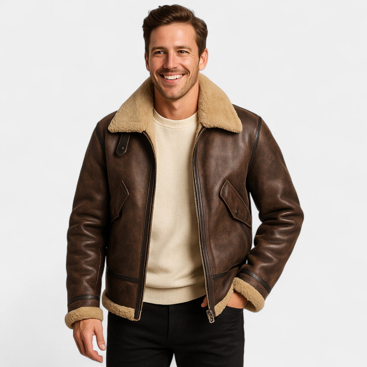 Veste à doublure polaire coupe ajustée mi-saison homme – Chassagne