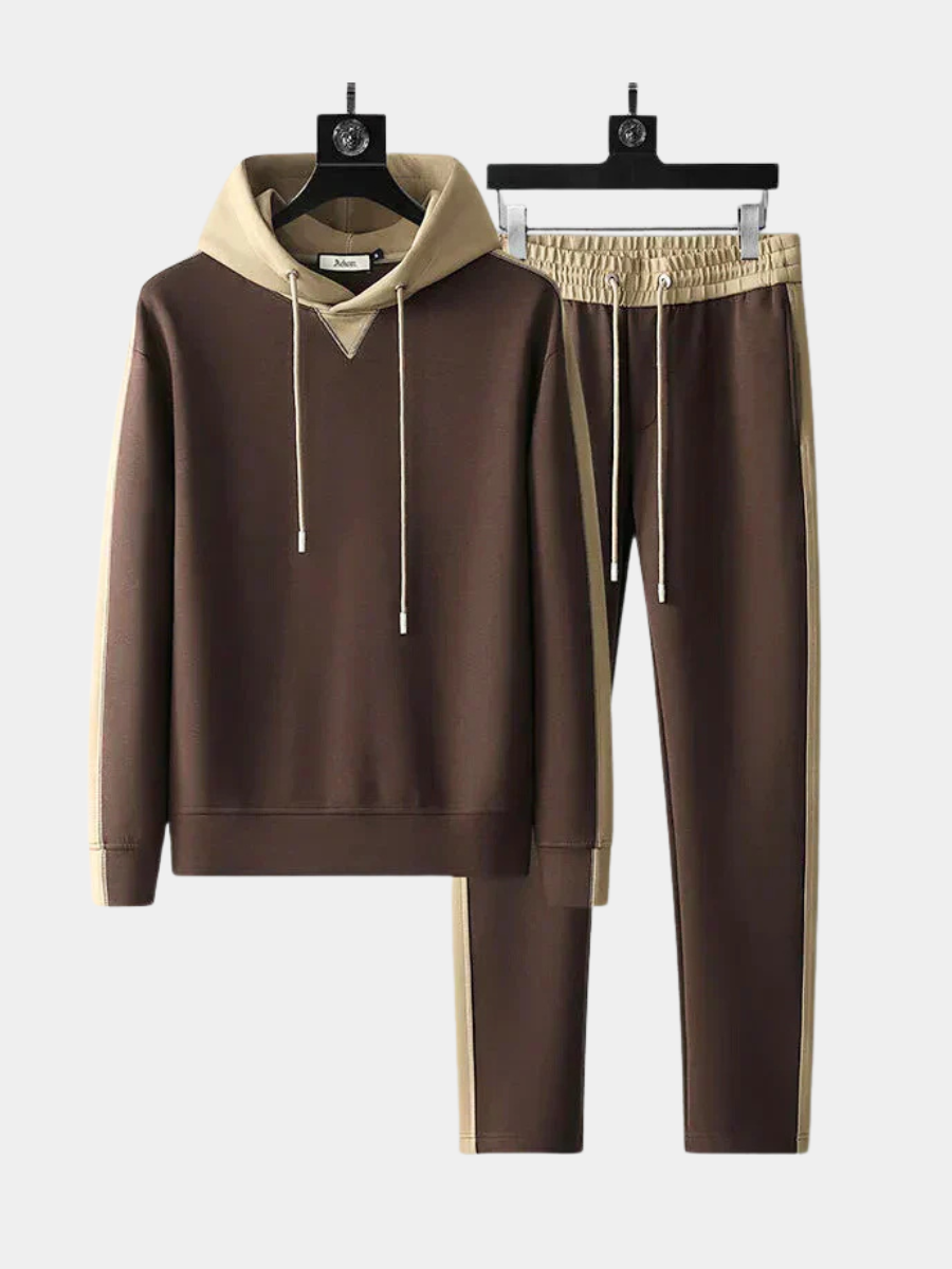 Ensemble sweat à capuche bicolore