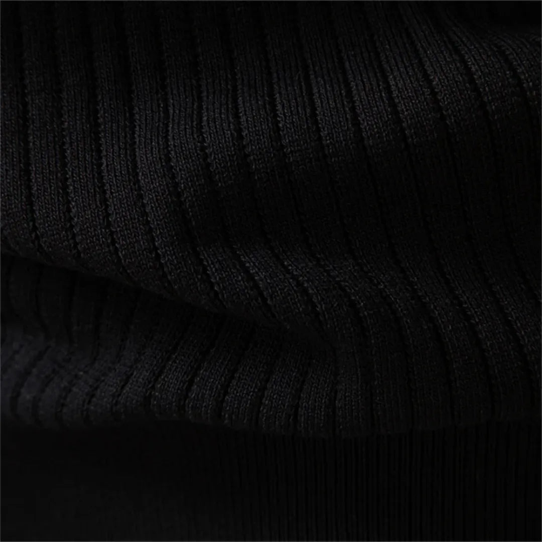 Pull en maille côtelée à col rond boutonné style élégant et raffiné homme – Montpezat