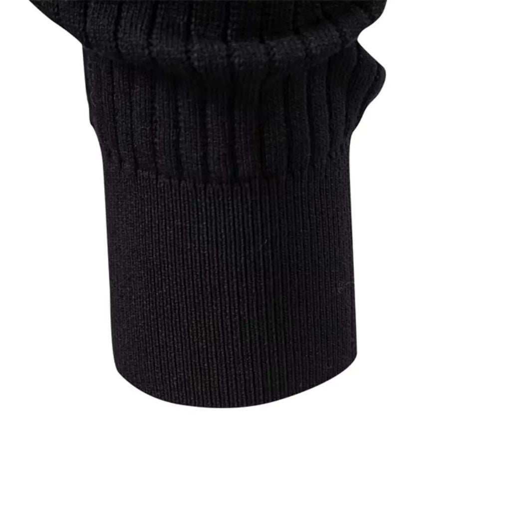 Pull en maille côtelée à col rond boutonné style élégant et raffiné homme – Montpezat