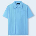 Polo en maille texturée