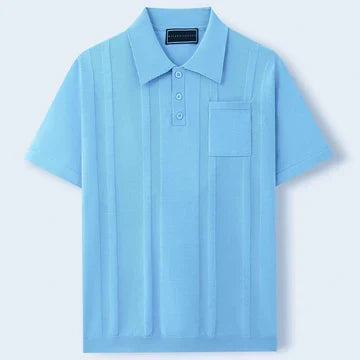 Polo en maille texturée