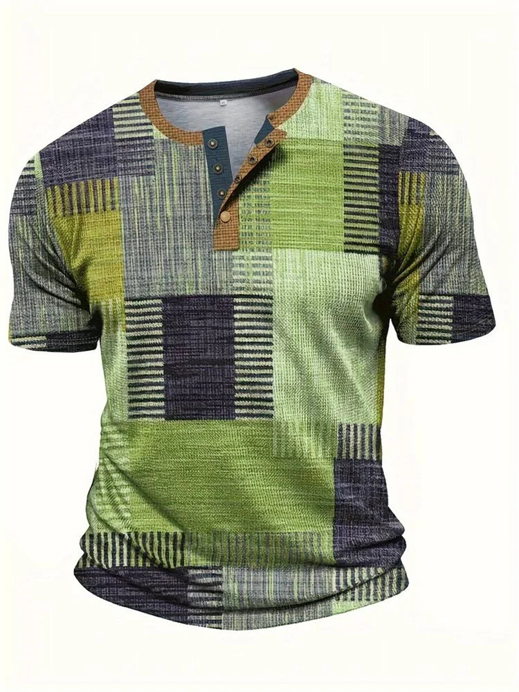 T-shirt à imprimé patchwork