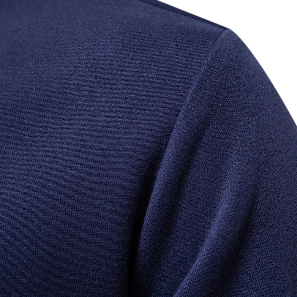 Sweat polo à col blanc contrasté