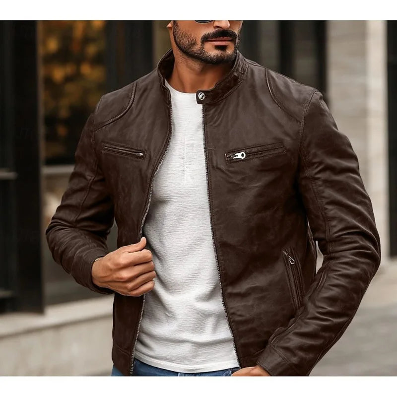 Veste rider esprit motard texturée