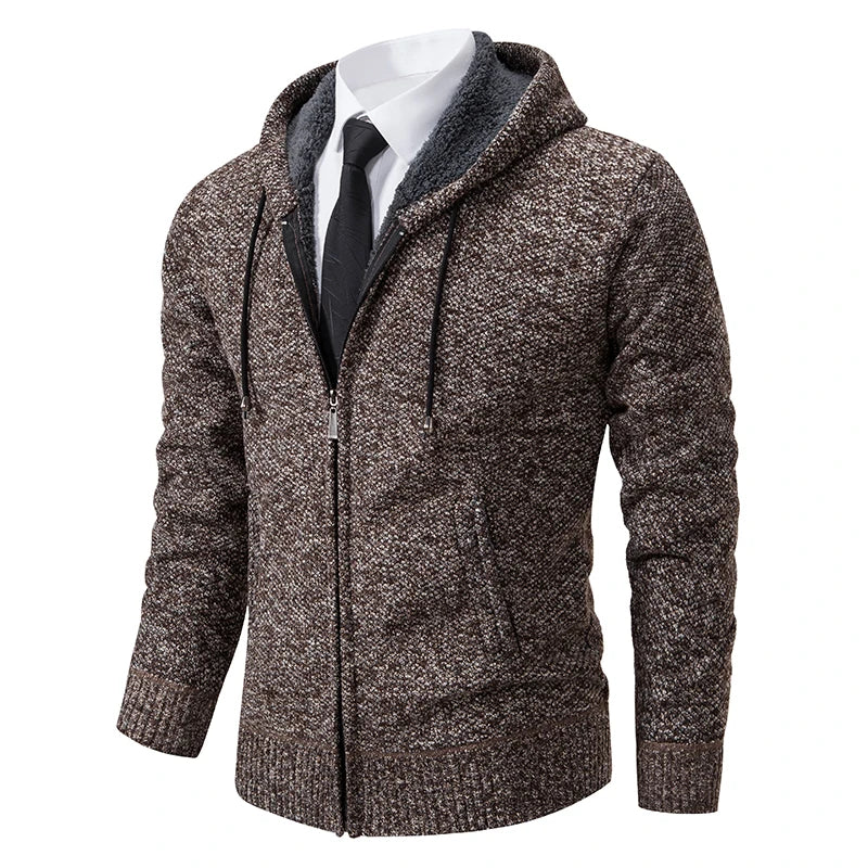Cardigan zippé en polaire doux chaud coupe confortable automne-hiver homme – Jonzac