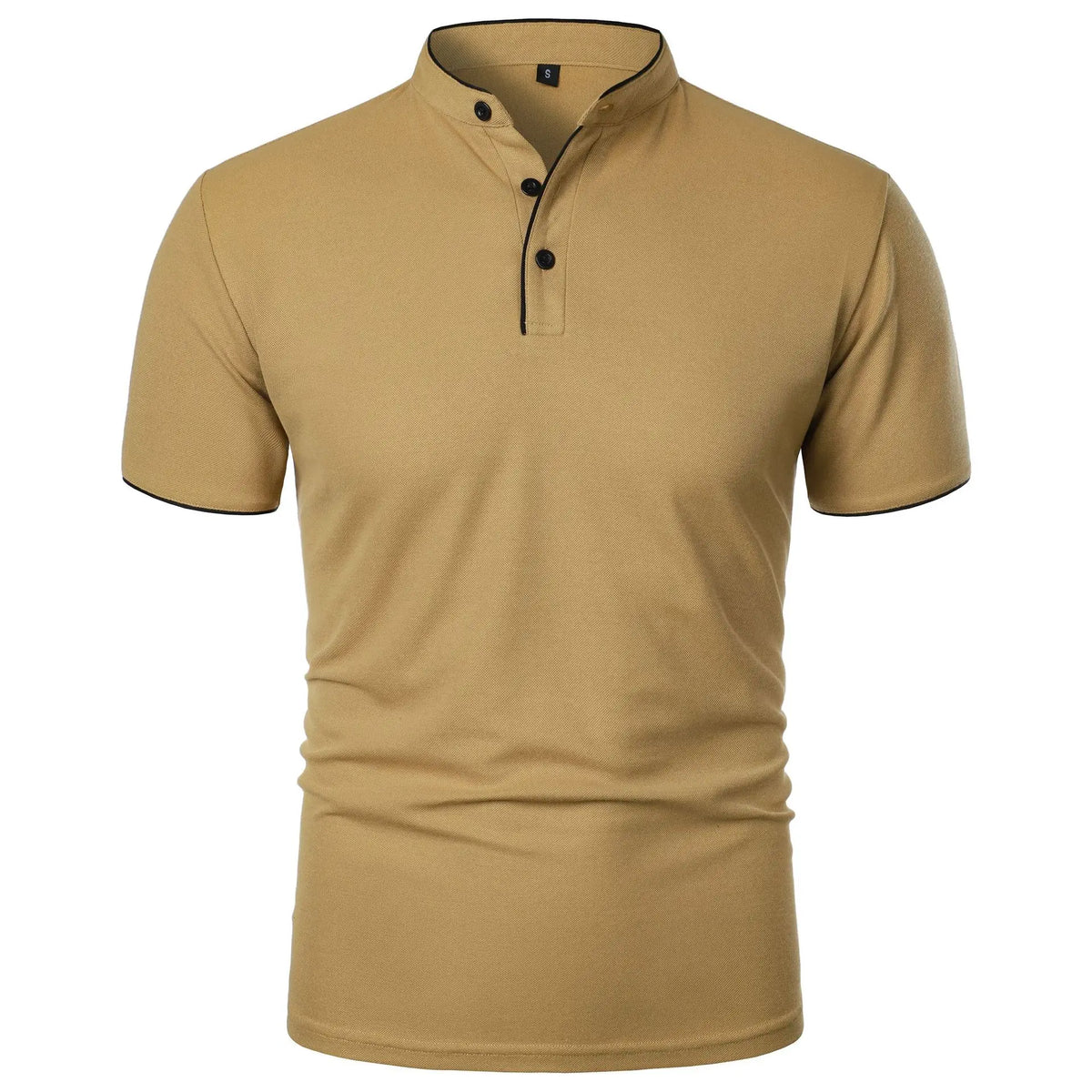 Polo uni manches courtes col structuré