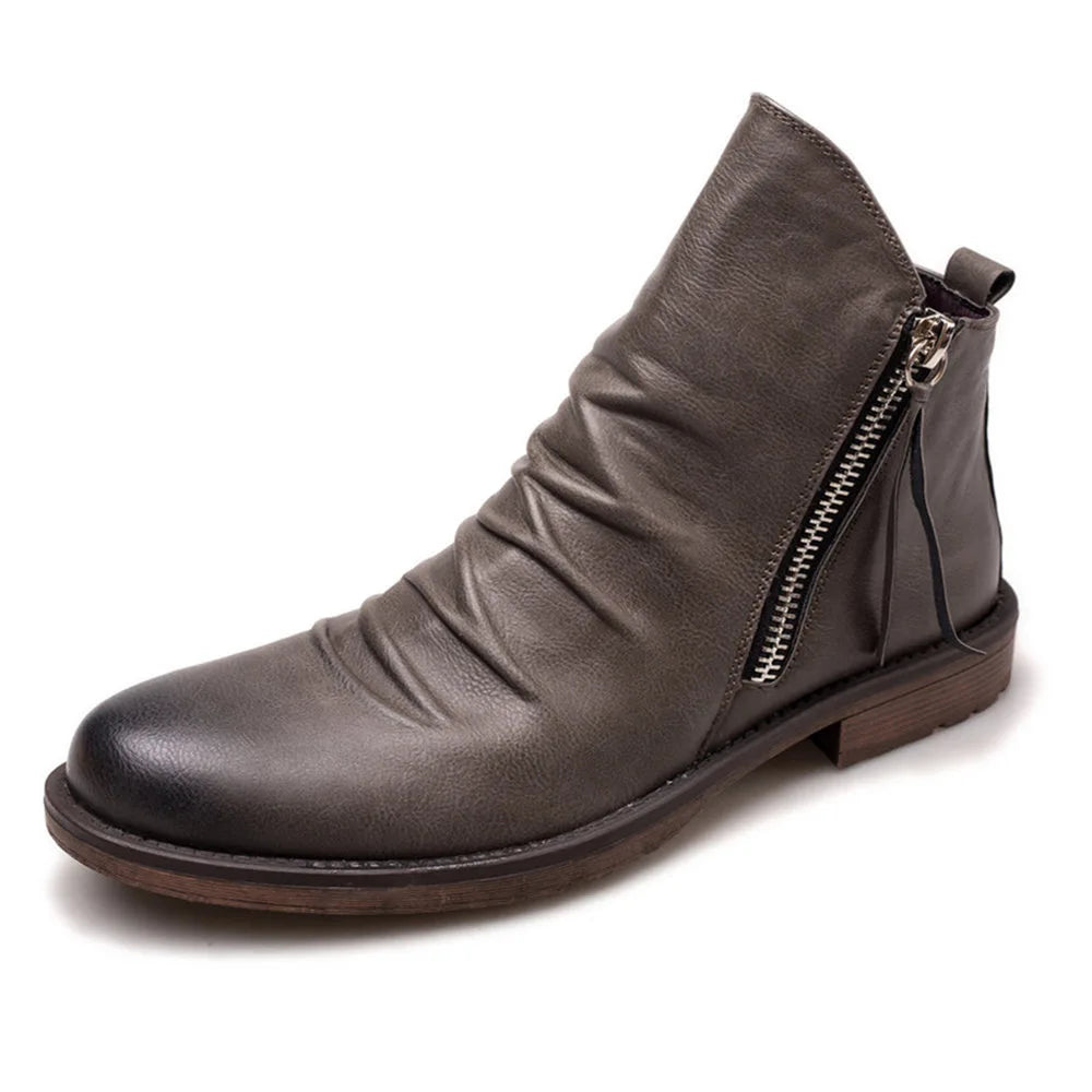 Chaussures de ville effet cuir lisse