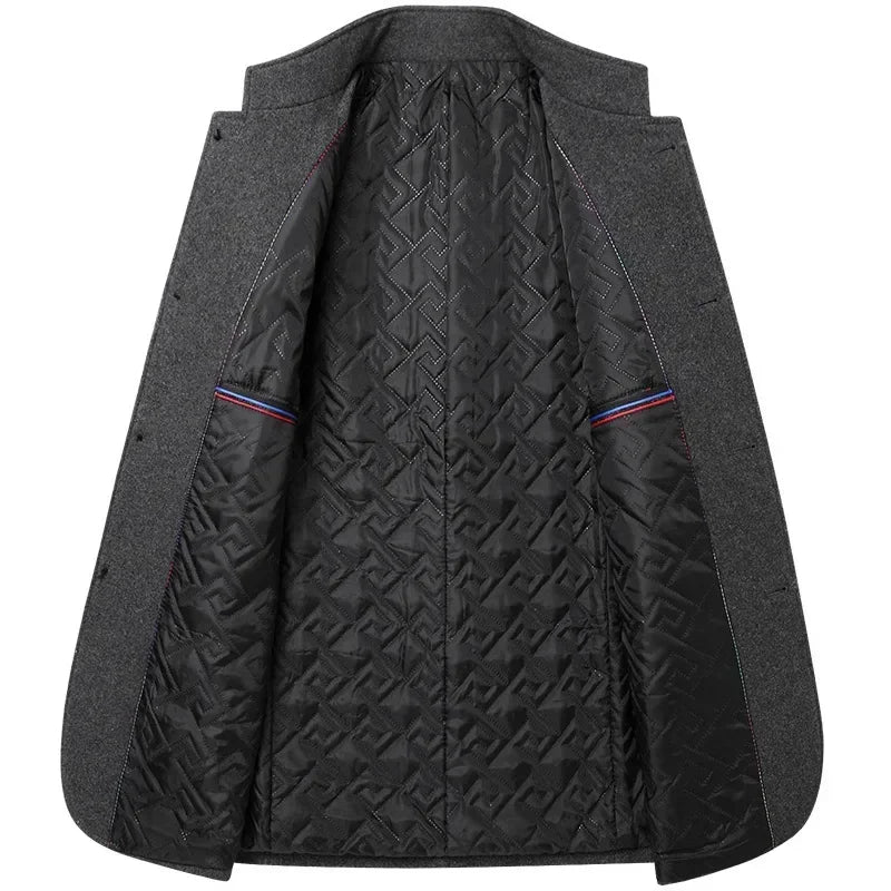 Manteau aspect lainage coupe structurée