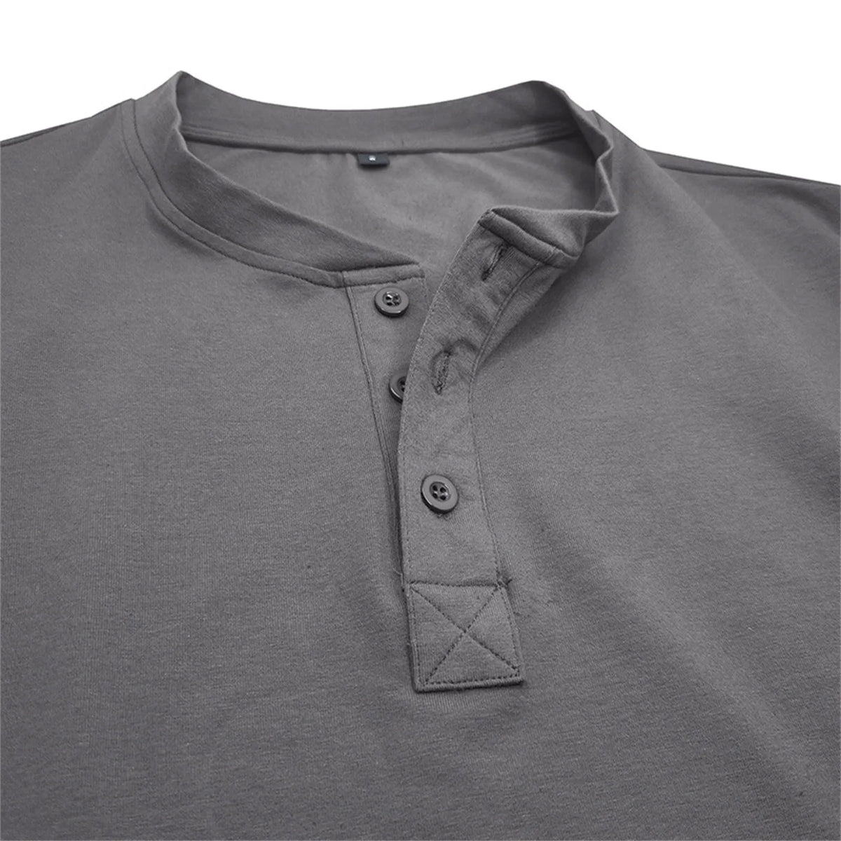 T-shirt manches longues col tunisien