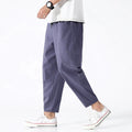 Pantalon en coton et lin coupe droite au chic discret homme – Correns