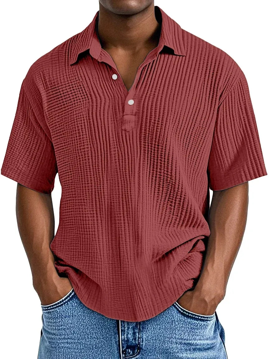Chemise d'été rétro coupe décontractée