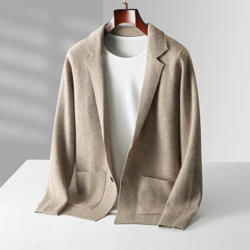 Cardigan façon blazer en maille douce