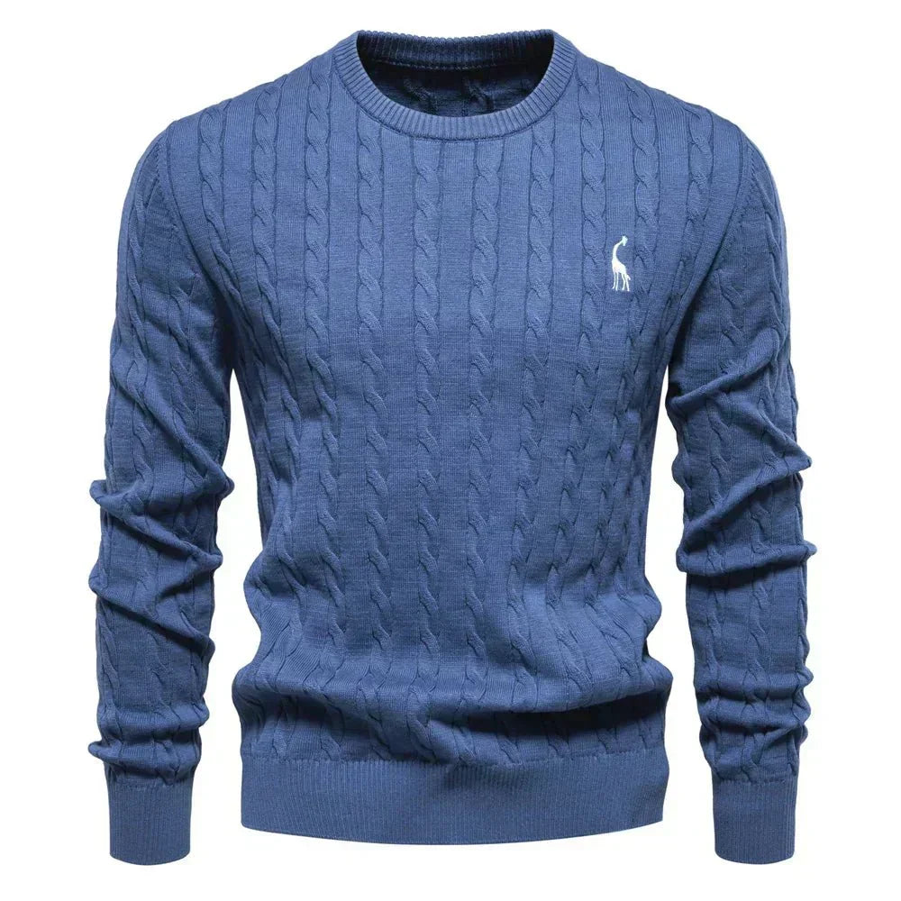 Pull en maille torsadée