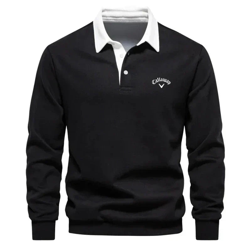 Pull polo à contrastes raffinés col polo coupe moderne élégance homme – Créon
