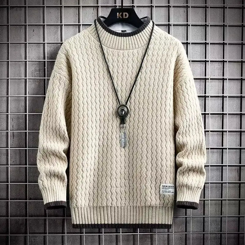 Pull en maille tricotée classique
