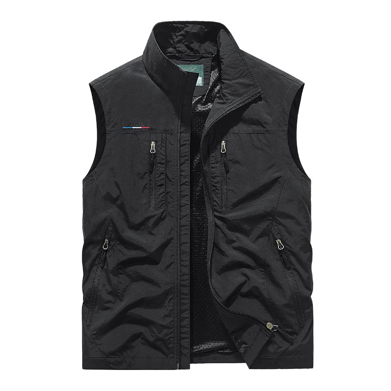 Gilet sans manches technique de randonnée coupe libre à poches homme – La Réole